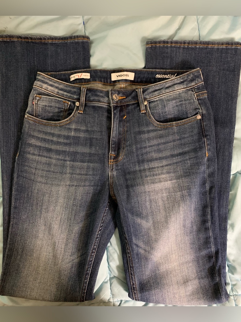 Vigoss Women's Faded Indigo Skinny Jeans - Picture 1 of 6